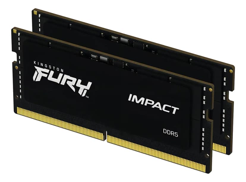 Kingston Fury Impact 32GB (2x16GB) DDR5 SO-DIMM 5600MHz CL40 Preto - KF556S40IBK2-32