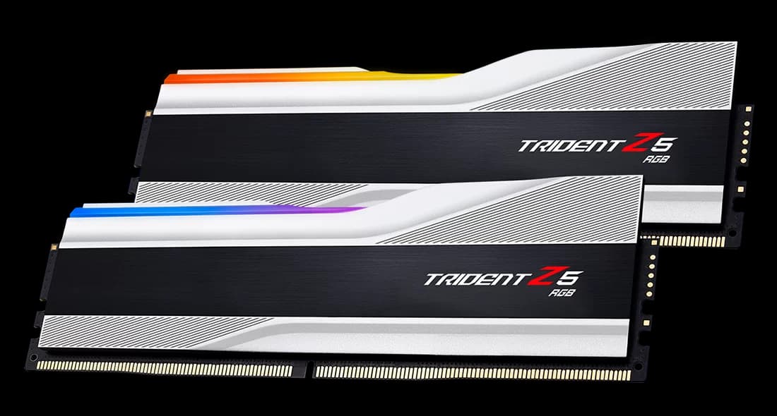 G.Skill Trident Z5 RGB 32GB DDR5 G.Skill Trident Z5 RGB 32GB (2x16GB) DDR5 7600MHz CL36 Prata - F5-7600J3646G16GX2-TZ5RS