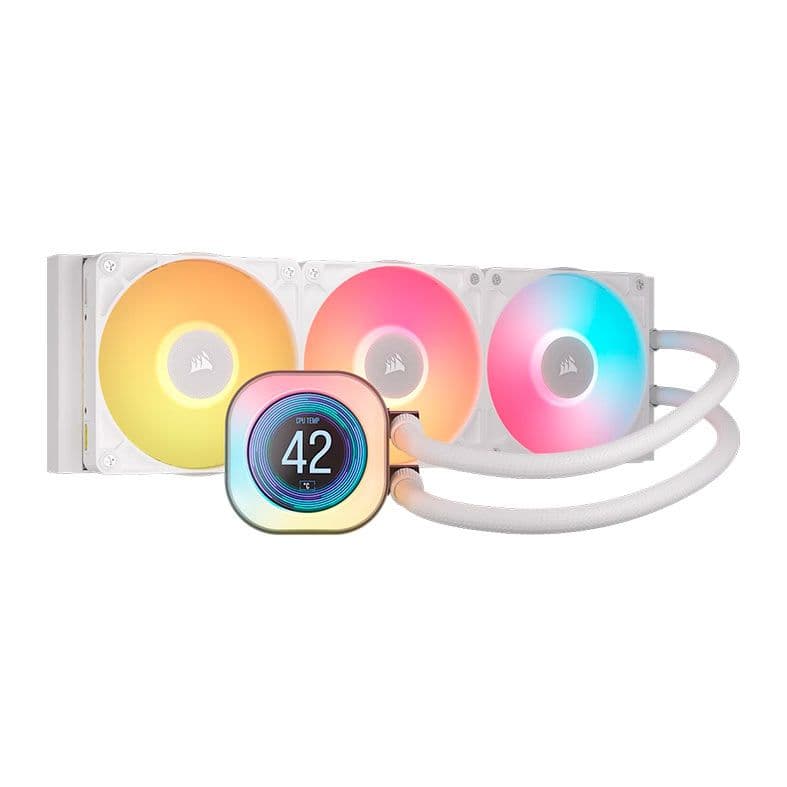 Water Cooler Corsair iCUE LINK TITAN 360 RX LCD 360mm RGB Water Cooler Corsair iCUE LINK TITAN 360 RX LCD 360mm RGB Branco - CW-9061026-WW