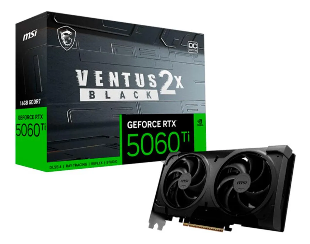 RTX 5060 Ti 8GB MSI RTX 5060 Ti 8GB Ventus 2X OC Plus Black