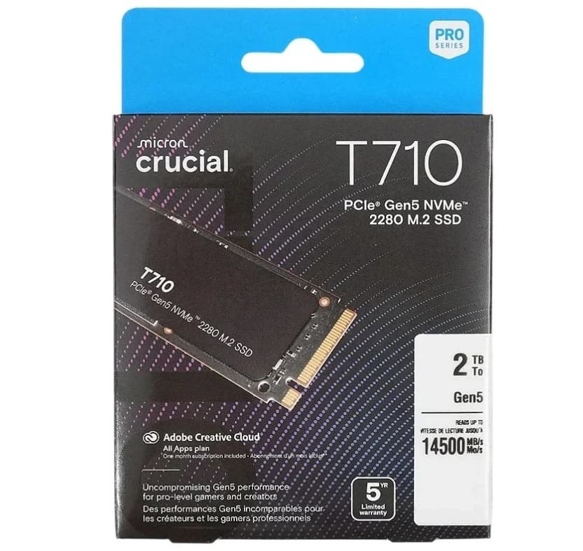 Crucial T710 2TB SSD NVMe Gen 5 - CT2000T710SSDS-01 Crucial T710 2TB SSD NVMe Gen 5 - CT2000T710SSDS-01