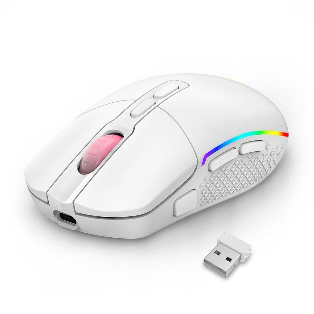 Redragon Invader Pro Sem Fio 10000 DPI Branco - M719W-RGB-PRO Redragon Invader Pro Sem Fio 10000 DPI Branco - M719W-RGB-PRO