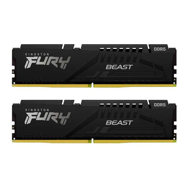 Kingston Fury Beast 64GB DDR5 Kingston Fury Beast 64GB (2x32GB) DDR5 6000MHz CL30 Preto - KF560C30BBK2-64