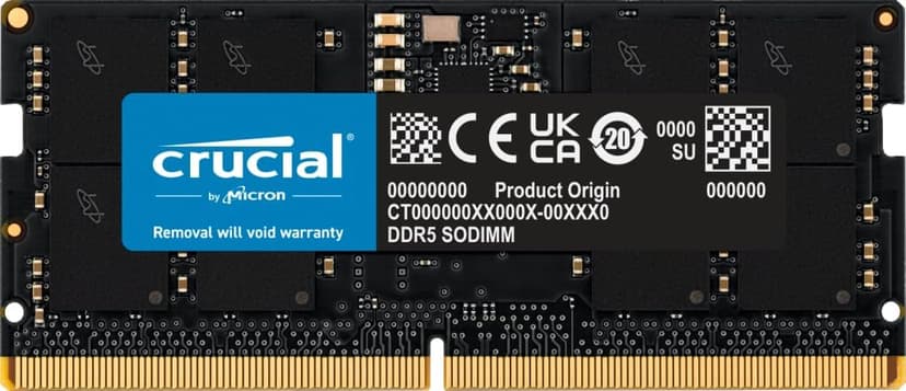 Crucial Basics 16GB (1x16GB) DDR5 SO-DIMM 4800MHz CL40 Preto - CB16GS4800