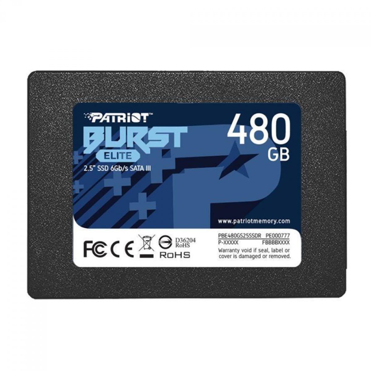 Patriot Burst Elite 480GB SSD SATA III - PBE480GS25SSDR Patriot Burst Elite 480GB SSD SATA III - PBE480GS25SSDR