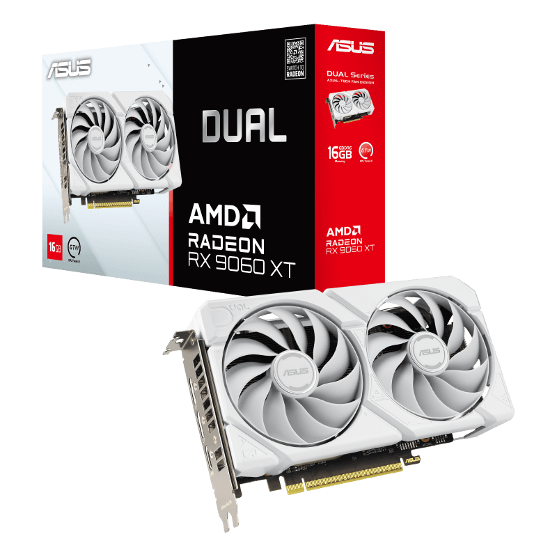 RX 9060 XT 16GB ASUS RX 9060 XT 16GB Dual White
