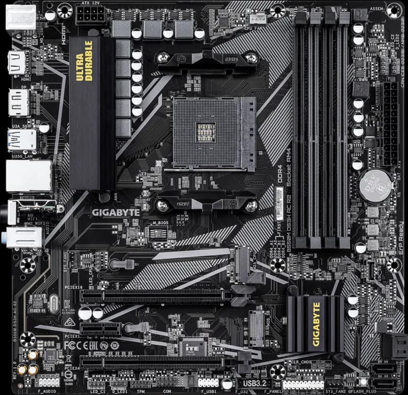 Gigabyte B550M DS3H AC R2 AM4 Micro-ATX DDR4 WiFi Gigabyte B550M DS3H AC R2 AM4 Micro-ATX DDR4 WiFi