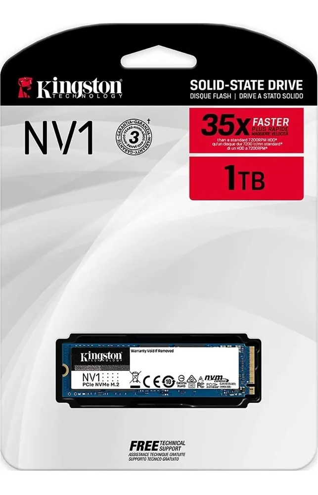 Kingston NV1 SNVS 1TB SSD NVMe Gen 3 - SNVS/1000G