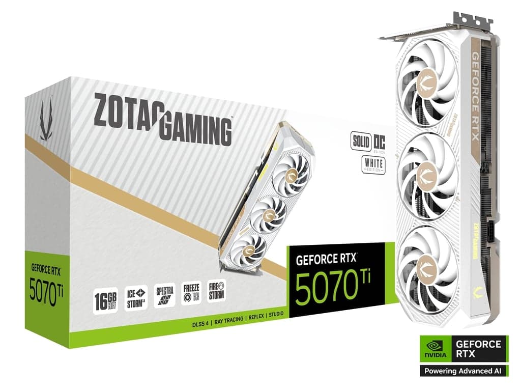 RTX 5070 Ti ZOTAC RTX 5070 Ti Solid OC White