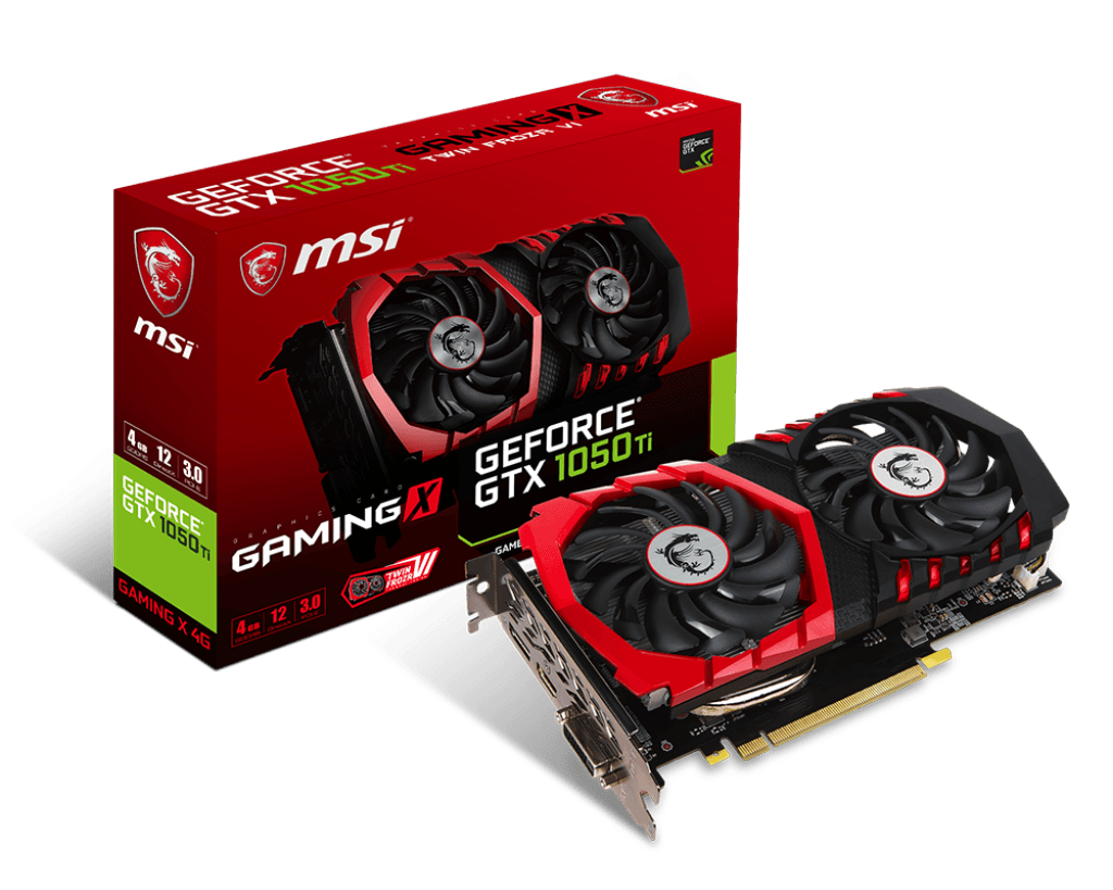 GTX 1050 Ti MSI GTX 1050 Ti Gaming X