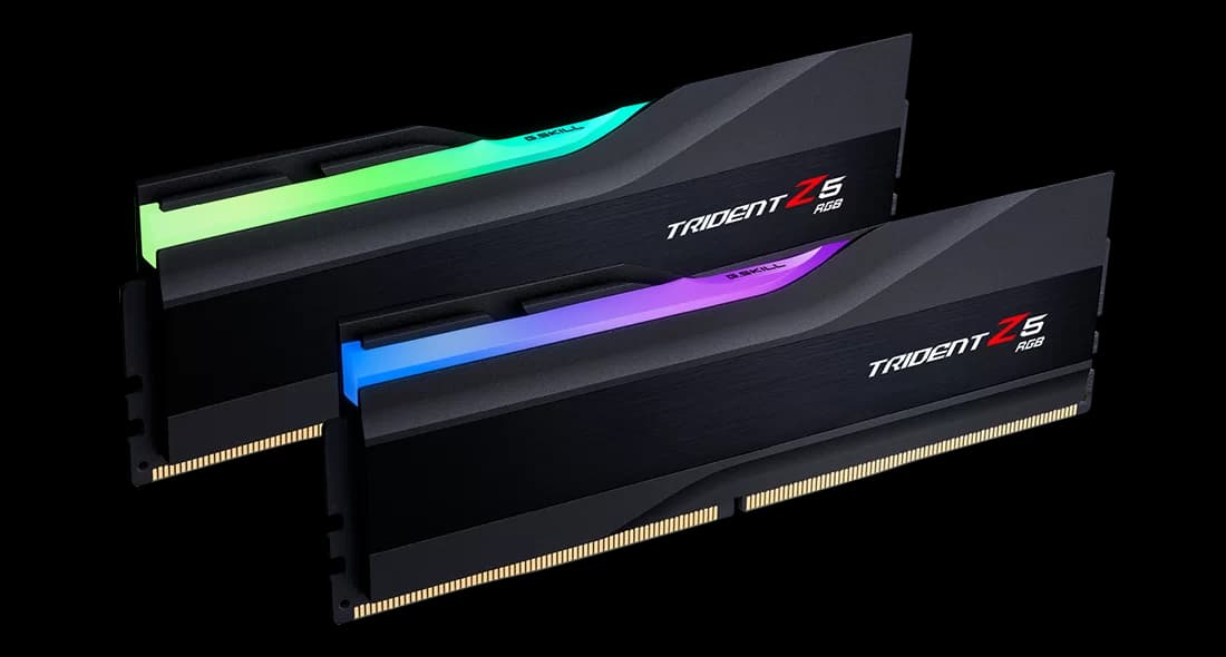 G.Skill Trident Z5 RGB 96GB DDR5 G.Skill Trident Z5 RGB 96GB (2x48GB) DDR5 6800MHz CL34 Preto - F5-6800J3446F48GX2-TZ5RK