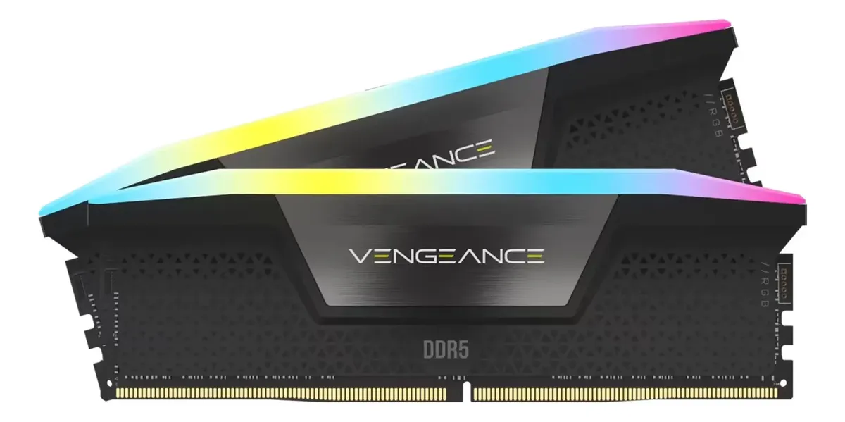 Corsair Vengeance 64GB (2x32GB) DDR5 Corsair Vengeance 64GB (2x32GB) DDR5 4800MHz CL40 Preto - CMH64GX5M2A4800C40