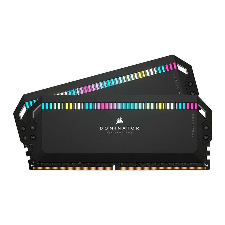 Corsair Dominator Platinum RGB 32GB DDR5 Corsair Dominator Platinum RGB 32GB (2x16GB) DDR5 6400MHz CL32 Preto - CMT32GX5M2B6400C32