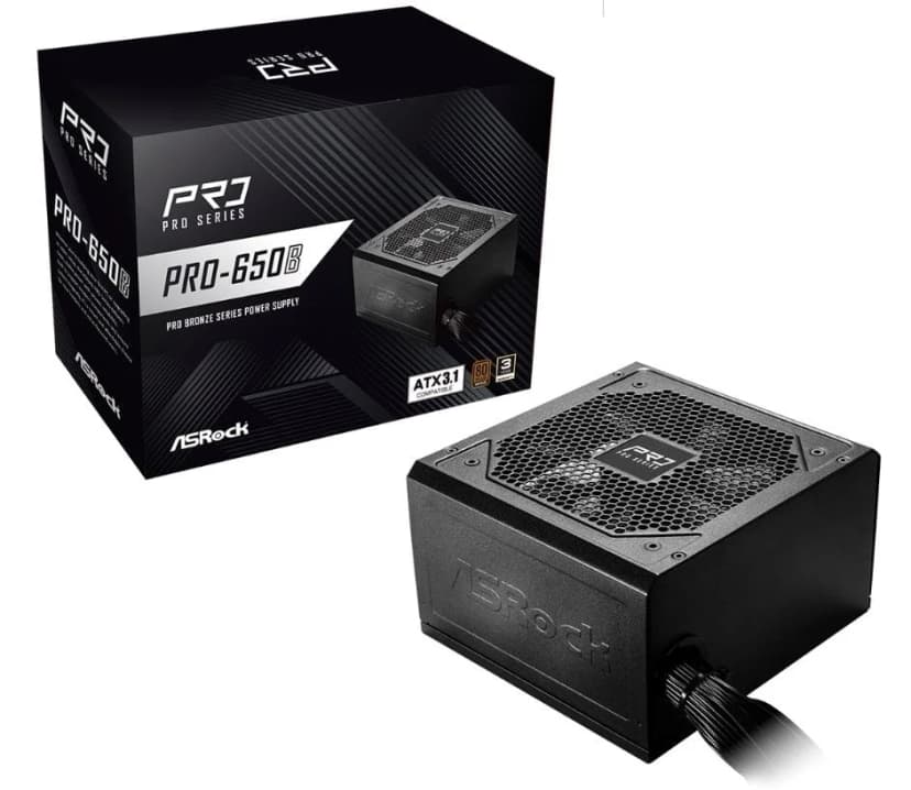 ASRock PRO 650B 650W 80 Plus Bronze ATX 3.1 - PRO-650B