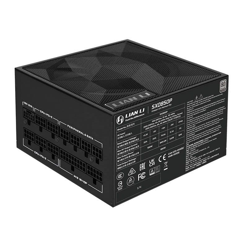 Lian Li SX0850P 850W 80 Plus Platinum Modular ATX 3.1 - SX0850P-BK