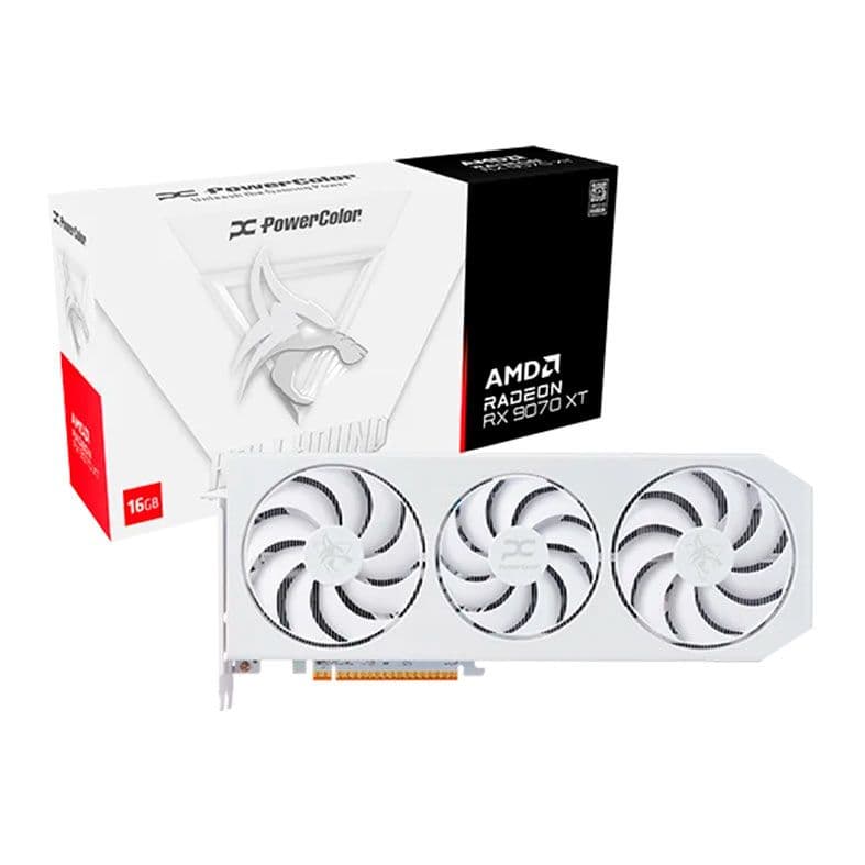 PowerColor RX 9070 XT Hellhound Spectral White