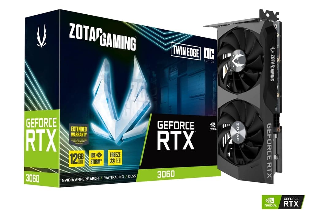 RTX 3060 12GB ZOTAC RTX 3060 12GB Twin Edge OC