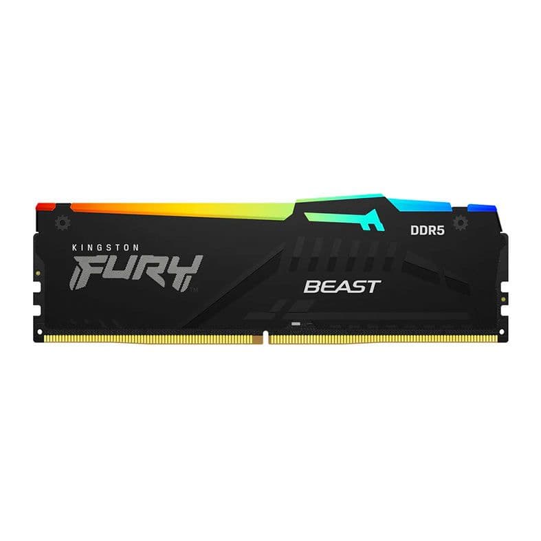 Kingston Fury Beast RGB 64GB (1x64GB) DDR5 5600MHz CL40 Preto - KF556C40BBA-64
