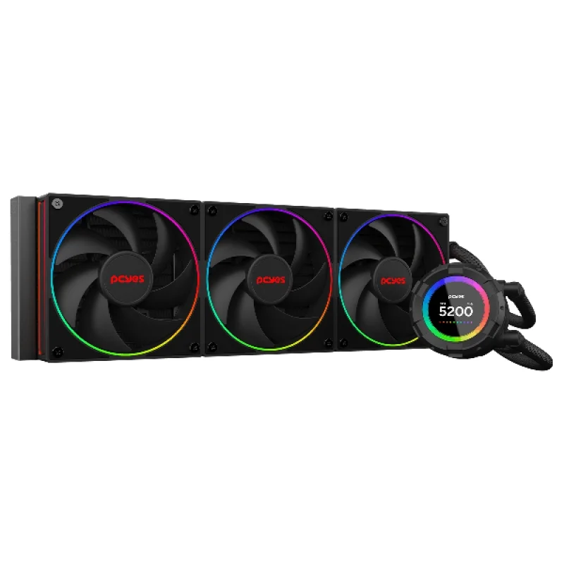 Water Cooler PCYES Vision 360mm ARGB Preto - VS360BV