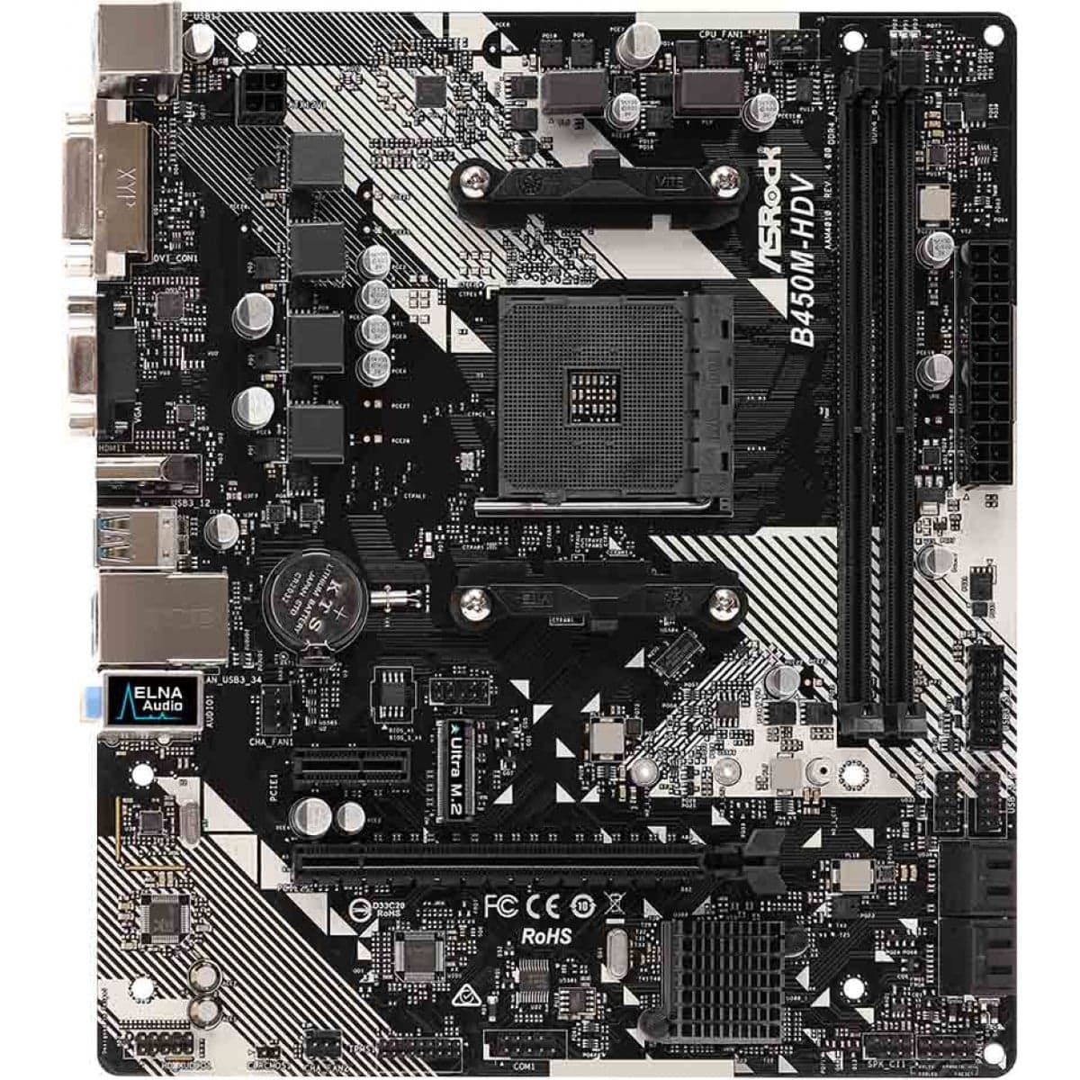 ASRock B450M-HDV R4.0 AM4 Micro-ATX DDR4 ASRock B450M-HDV R4.0 AM4 Micro-ATX DDR4