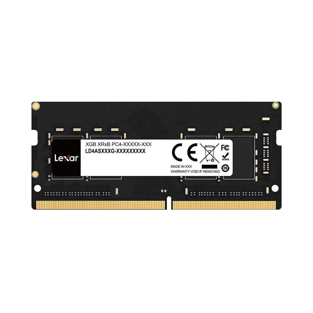 Lexar 8GB DDR4 SO-DIMM Lexar 8GB (1x8GB) DDR4 SO-DIMM 3200MHz CL19 Preto - LD4AS008G-B3200GSST