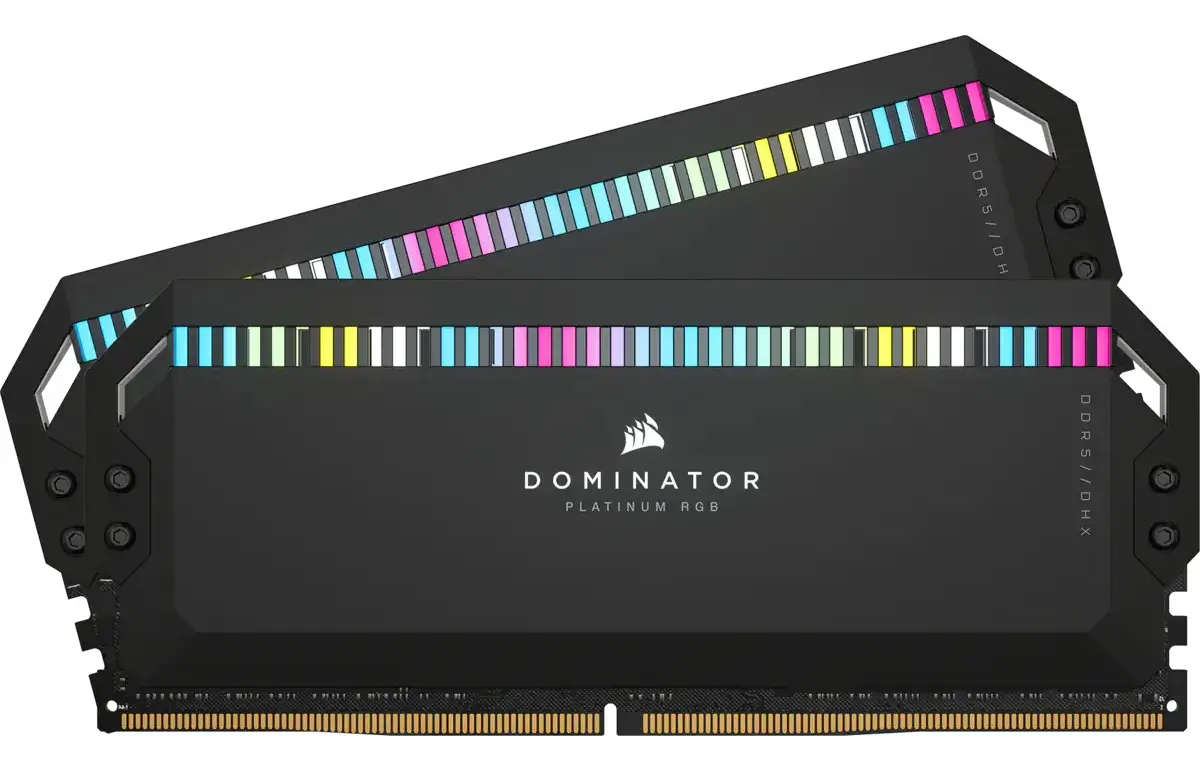 Corsair Dominator Platinum RGB 64GB (2x32GB) DDR5 Corsair Dominator Platinum RGB 64GB (2x32GB) DDR5 6000MHz CL40 Preto - CMT64GX5M2B6000C40