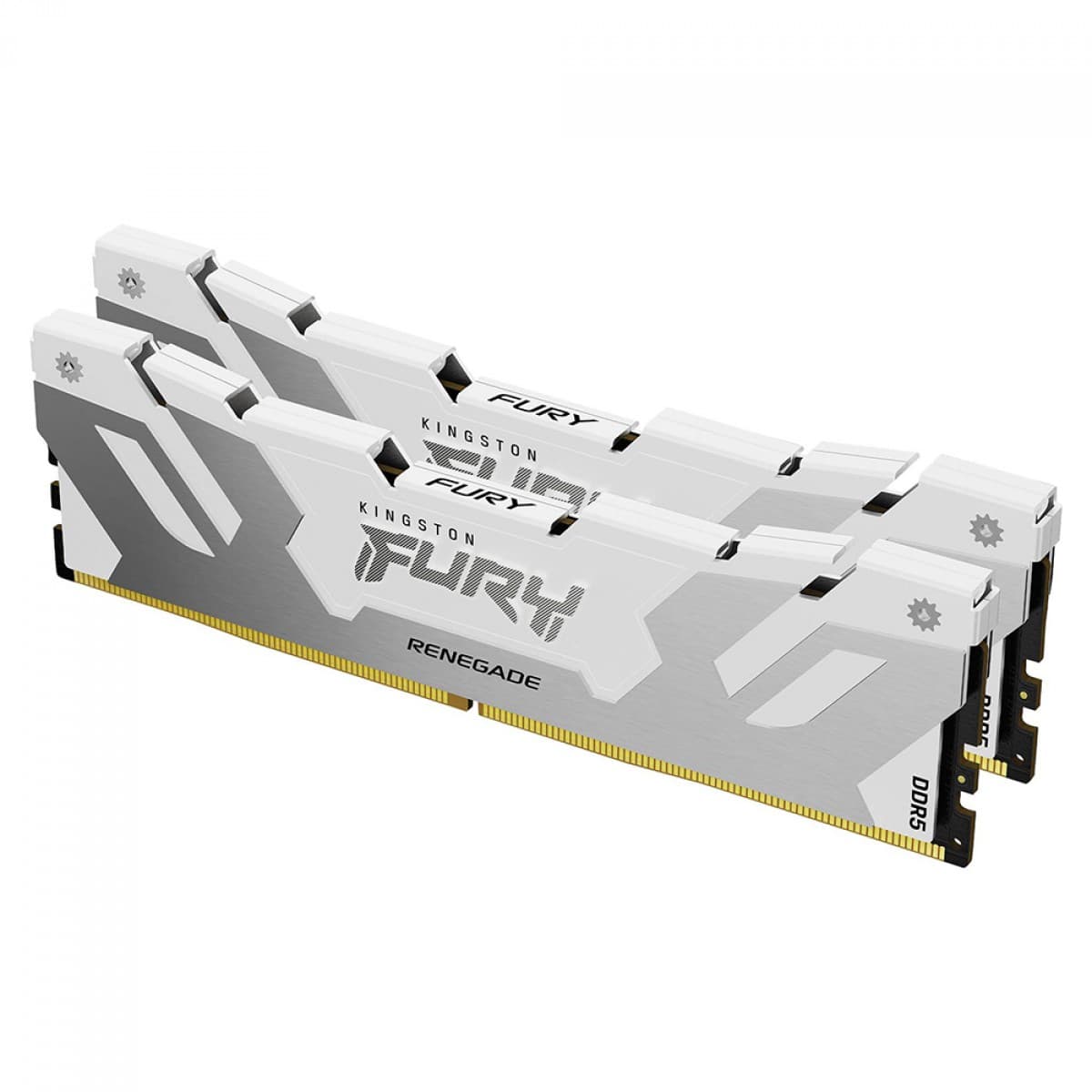 Kingston Fury Renegade 32GB (2x16GB) DDR5 Kingston Fury Renegade 32GB (2x16GB) DDR5 6400MHz CL32 Branco - KF564C32RWK2-32