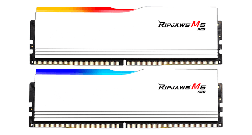 G.Skill Ripjaws M5 RGB 64GB (2x32GB) DDR5 5200MHz CL40 Branco - F5-5200J4040A32GX2-RM5RW