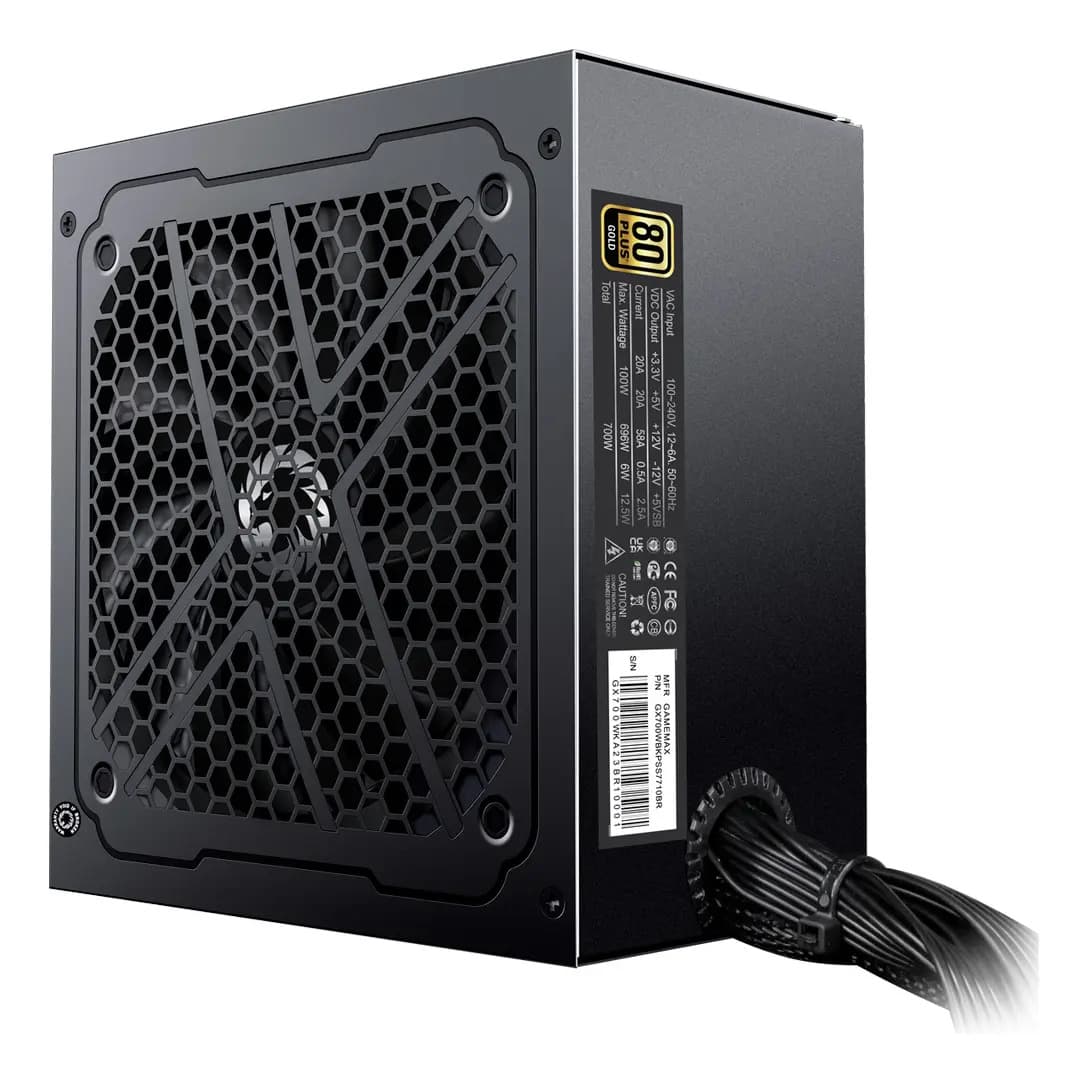 Gamemax GX700 700W 80 Plus Gold - GX700WBKPSS7710BR Gamemax GX700 700W 80 Plus Gold - GX700WBKPSS7710BR