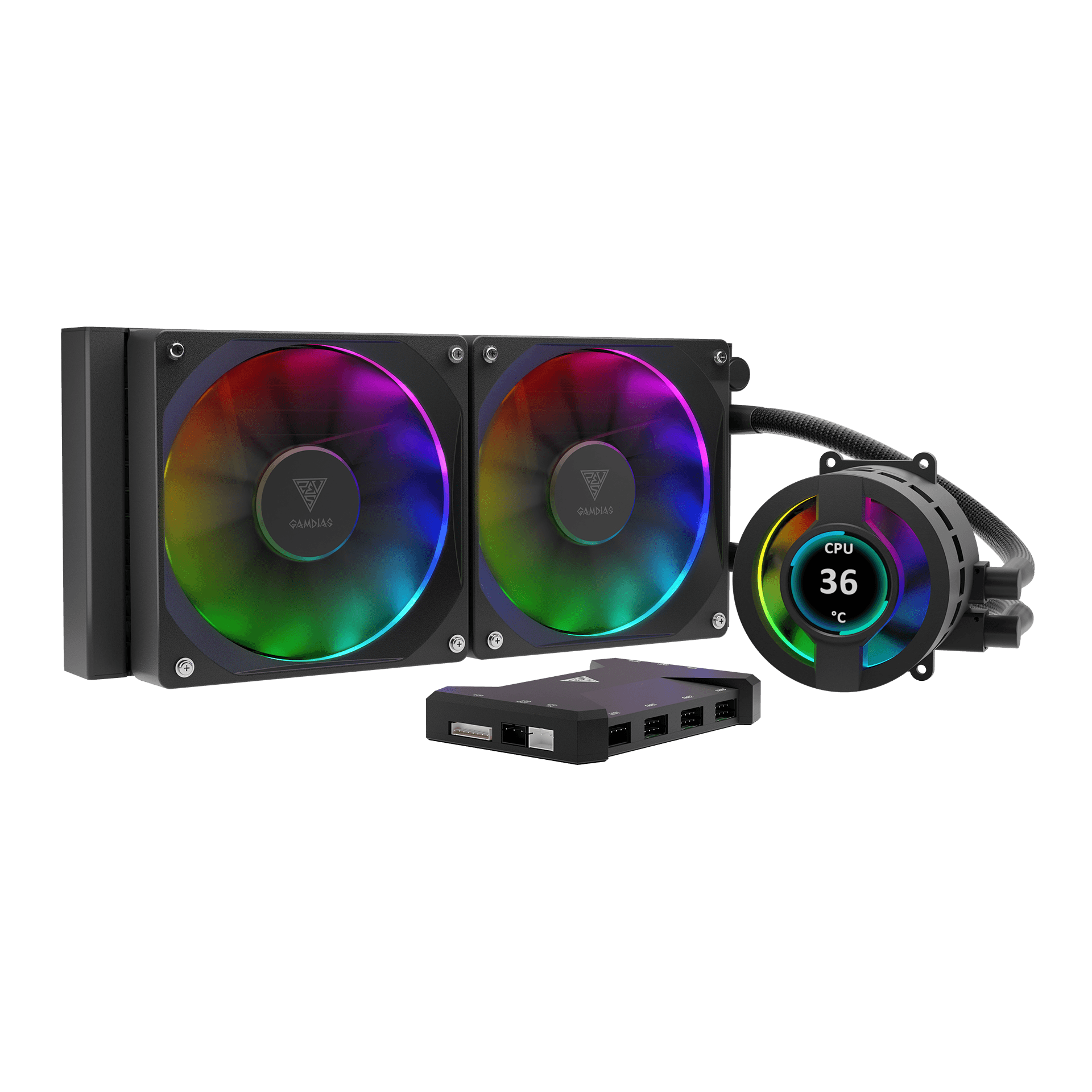 Water Cooler Gamdias Chione P3-240U 240mm RGB Water Cooler Gamdias Chione P3-240U 240mm RGB Preto - CHIONE P3-240U