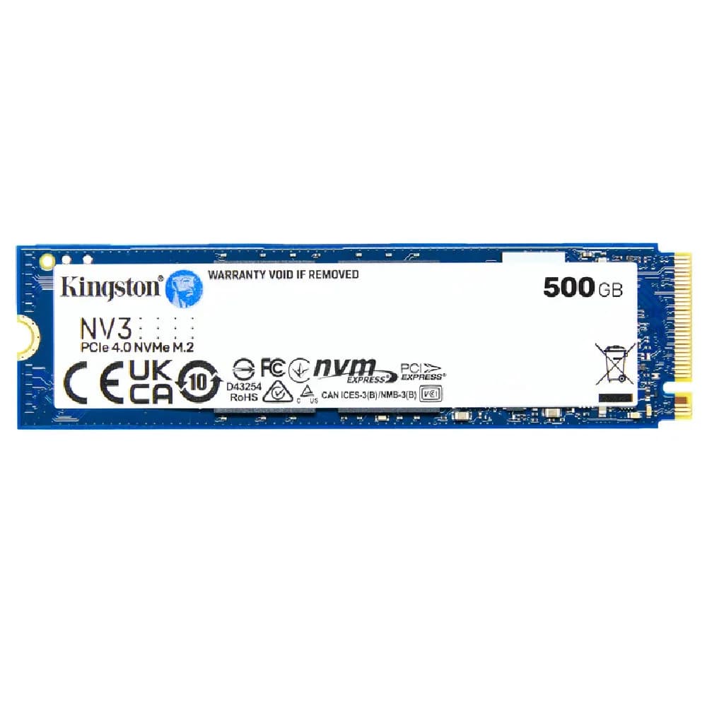 Kingston NV3 500GB SSD NVMe Gen 4 - SNV3S/500G Kingston NV3 500GB SSD NVMe Gen 4 - SNV3S/500G