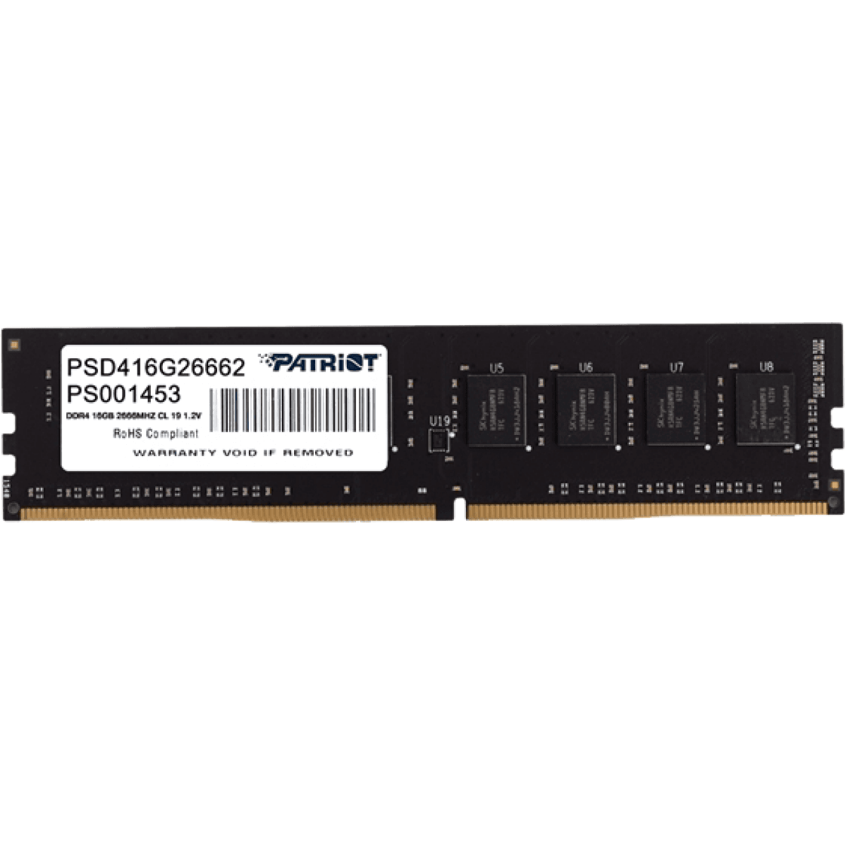 Patriot Signature Line 16GB (1x16GB) DDR4 Patriot Signature Line 16GB (1x16GB) DDR4 2666MHz CL19 Preto - PSD416G26662