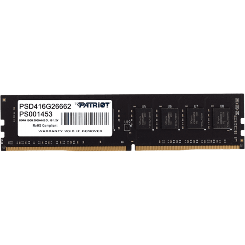 Patriot Signature Line 16GB (1x16GB) DDR4 2666MHz CL19 Preto - PSD416G26662
