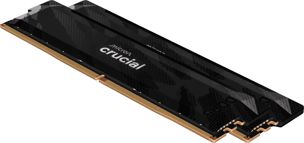 Crucial Pro 32GB (2x16GB) DDR5 Crucial Pro 32GB (2x16GB) DDR5 6400MHz CL32 Preto - CP2K16G64C32U5B