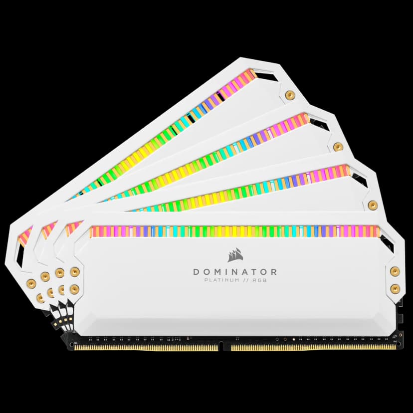Corsair Dominator Platinum RGB 32GB (4x8GB) DDR4 3200MHz CL16 Branco - CMT32GX4M4C3200C16W