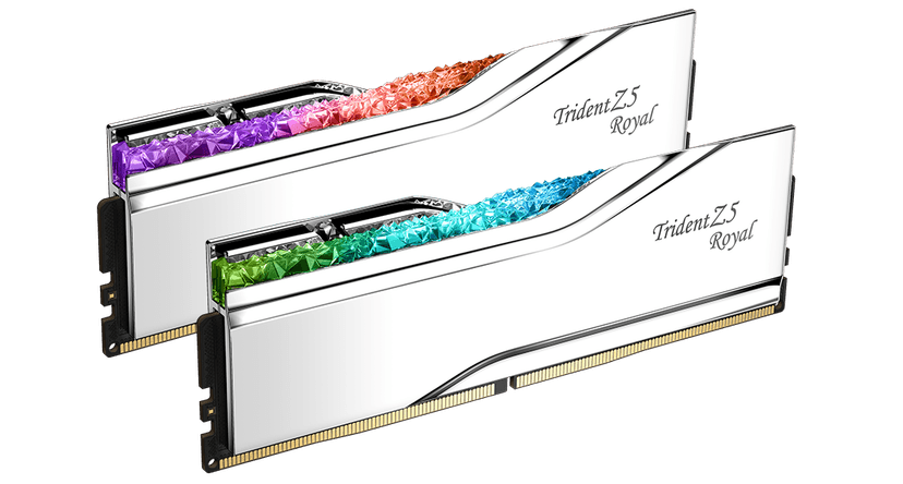 G.Skill Trident Z5 Royal RGB 32GB (2x16GB) DDR5 6400MHz CL32 Prata - F5-6400J3239G16GX2-TR5S
