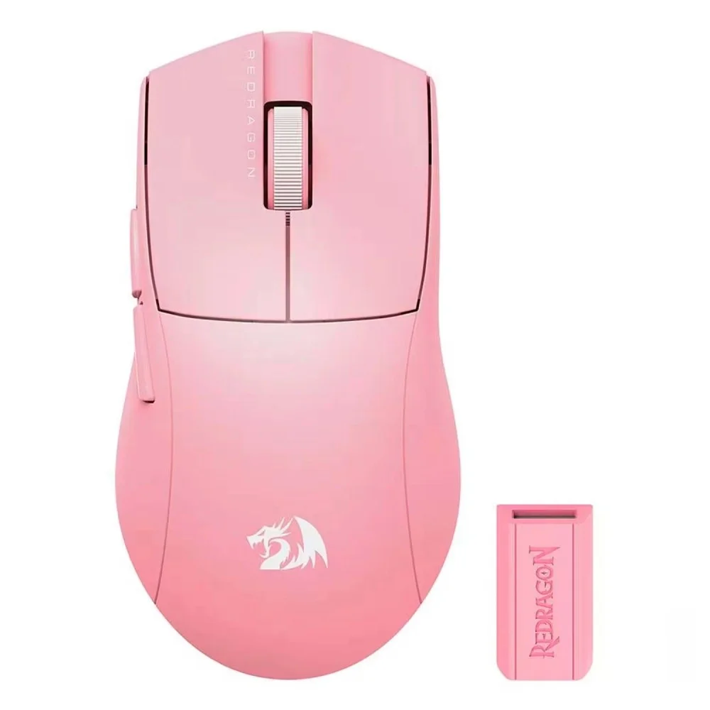 Redragon King Pro Sem Fio, Sensor PixArt PAW3395, 26000 DPI, Rosa - M916-PRO-1K