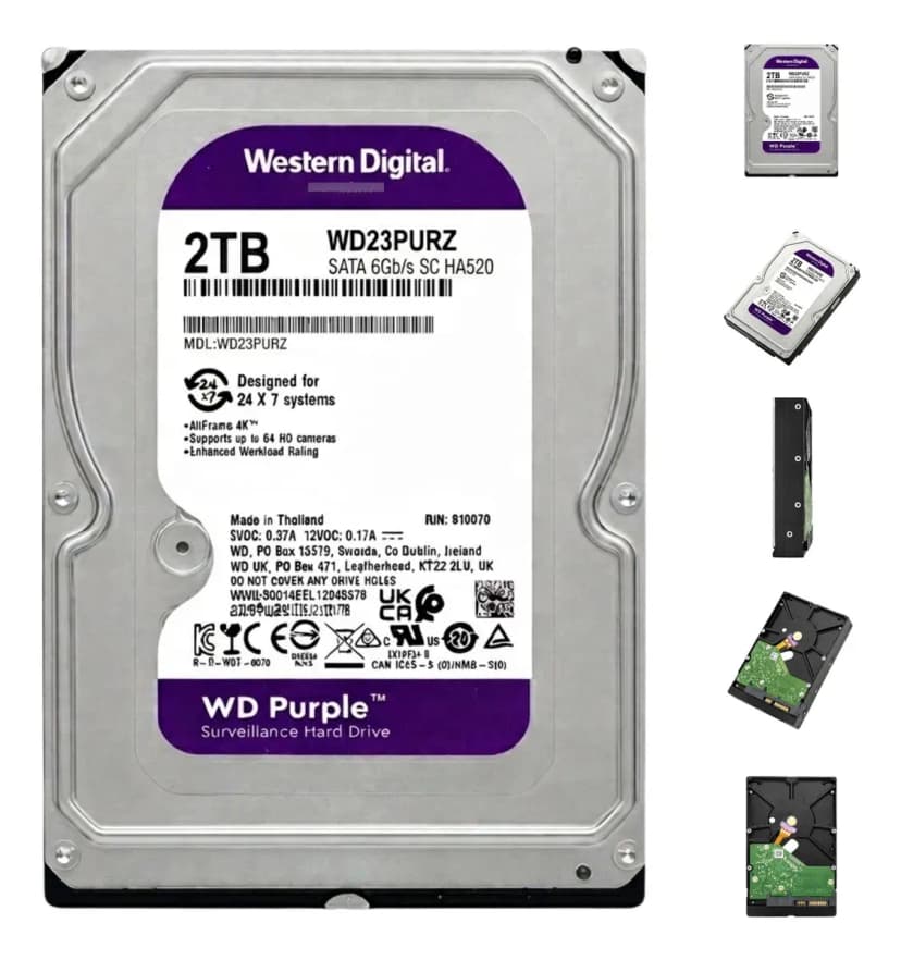Western Digital WD Purple 2TB HDD SATA III - WD20PURZ