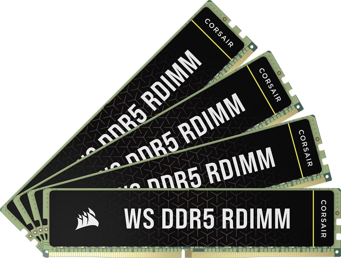 Corsair WS 64GB (4x16GB) DDR5 Corsair WS 64GB (4x16GB) DDR5 6400MHz CL32 Preto - CMA64GX5M4B6400C32