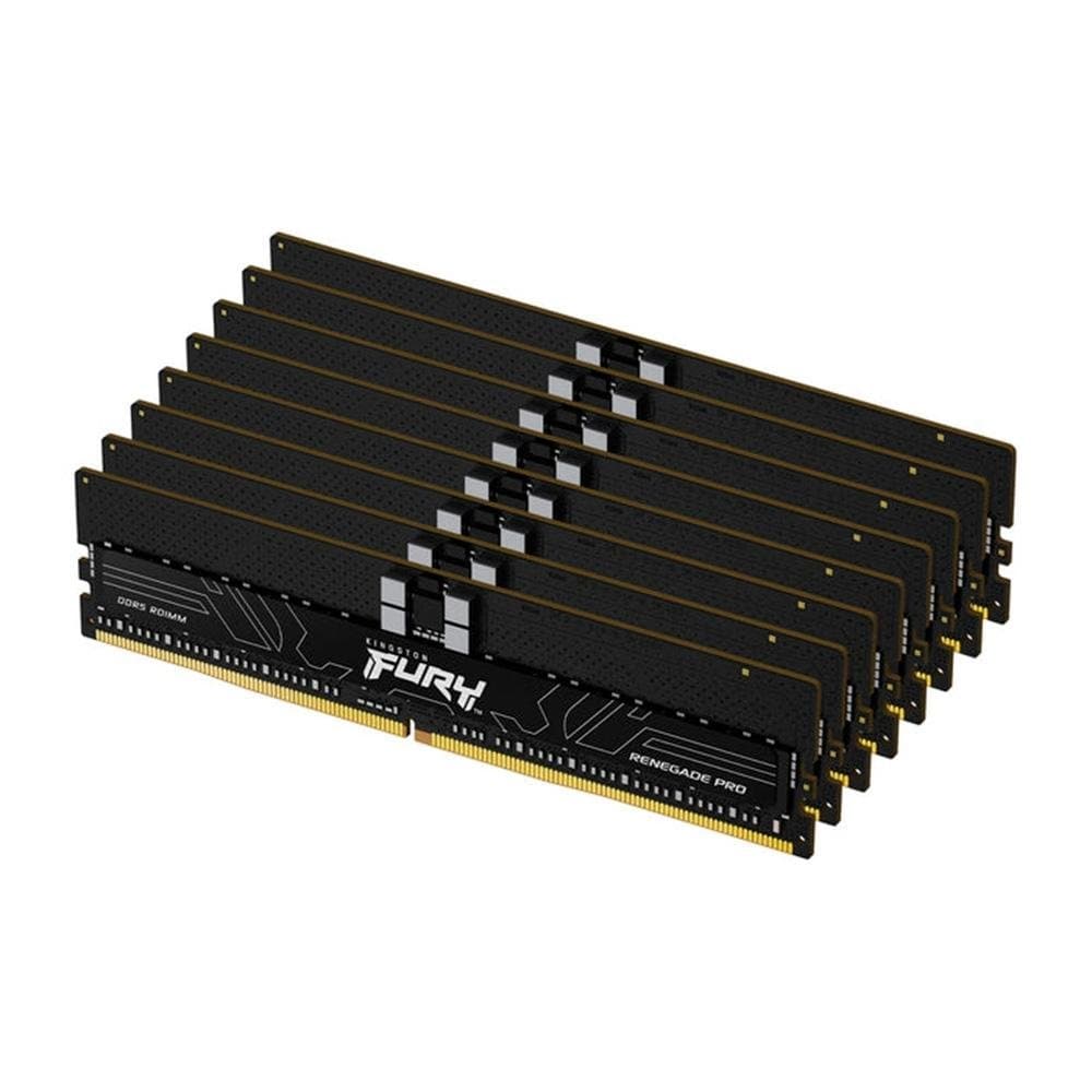 Kingston Fury Renegade 256GB (8x32GB) DDR5 Kingston Fury Renegade 256GB (8x32GB) DDR5 6400MHz CL32 Preto - KF564R32RBE2K8-256