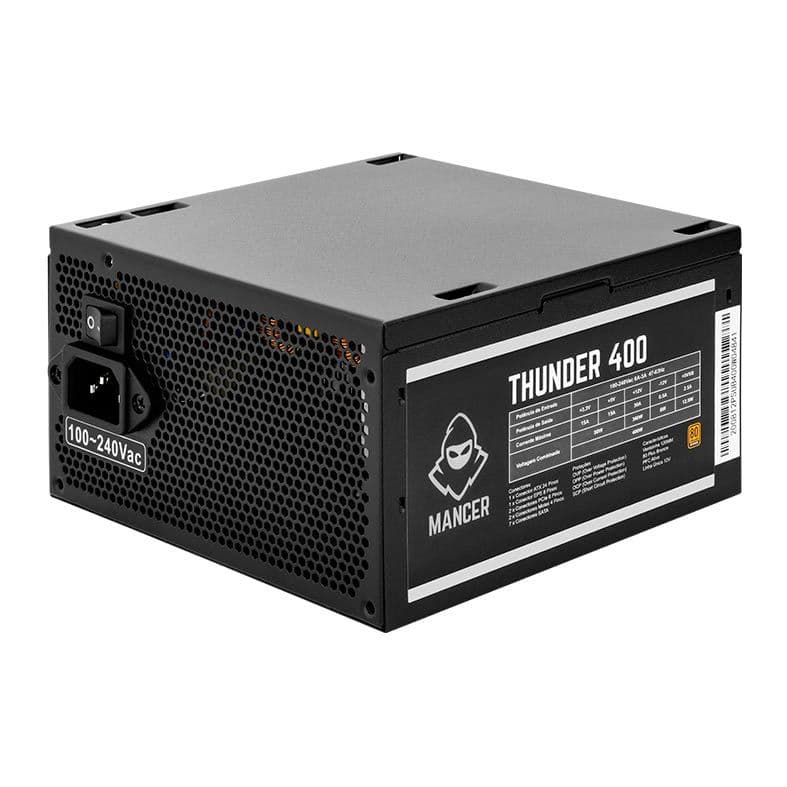 Mancer Thunder 400W 80 Plus Bronze - MCR-THR400-BL01 Mancer Thunder 400W 80 Plus Bronze - MCR-THR400-BL01