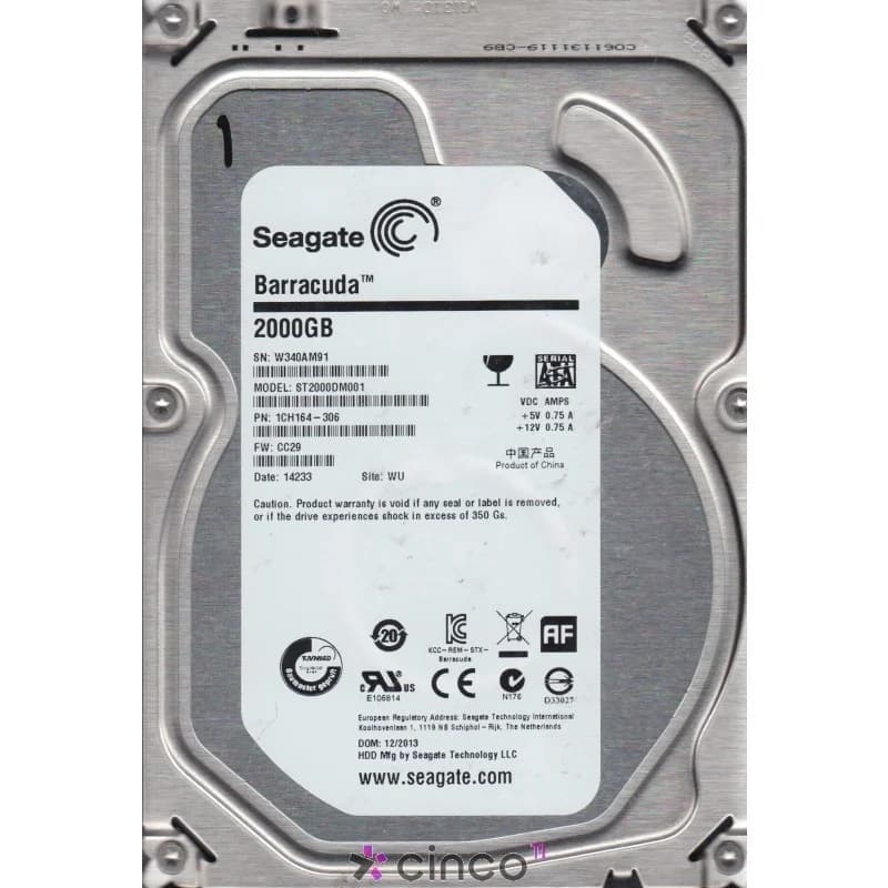 Seagate Barracuda 2TB HDD SATA III - ST2000DM001