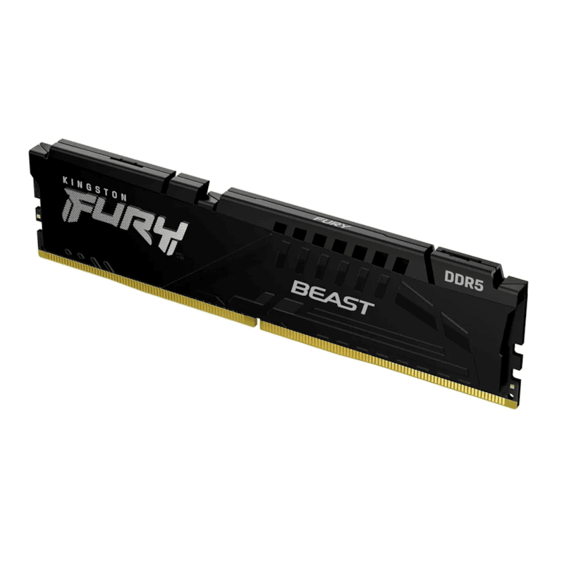 Kingston Fury Beast 32GB (1x32GB) DDR5 Kingston Fury Beast 32GB (1x32GB) DDR5 6000MHz CL36 Preto - KF560C36BBE2-32
