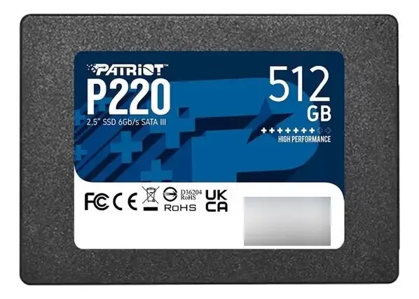 Patriot P220 512GB SSD SATA III - P220s512gs25 Patriot P220 512GB SSD SATA III - P220s512gs25