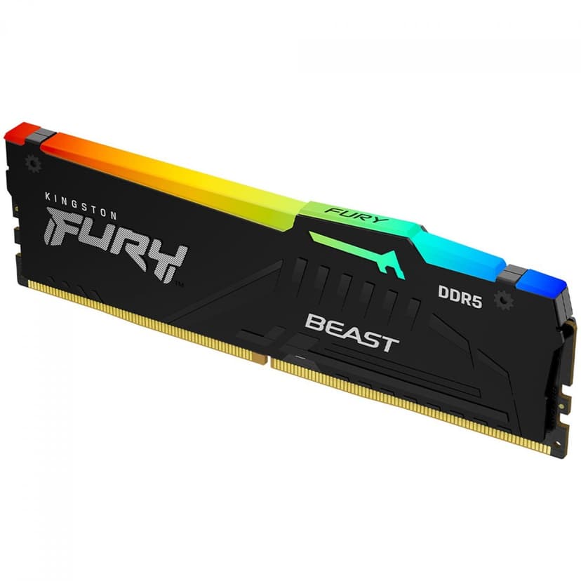 Kingston Fury Beast RGB 16GB (1x16GB) DDR5 6800MHz CL34 Preto - KF568C34BBEA-16