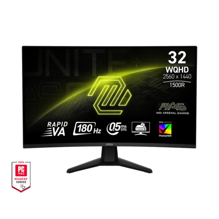 MSI MAG 31.5" WQHD 180Hz VA – 32CQ6F
