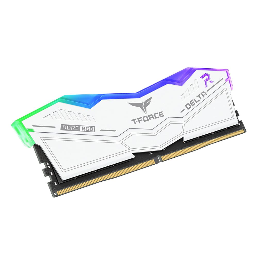 Team Group T-Force Delta RGB 16GB (2x8GB) DDR5 Team Group T-Force Delta RGB 16GB (2x8GB) DDR5 5200MHz CL40 Branco - FF4D516G5200HC40CDC01
