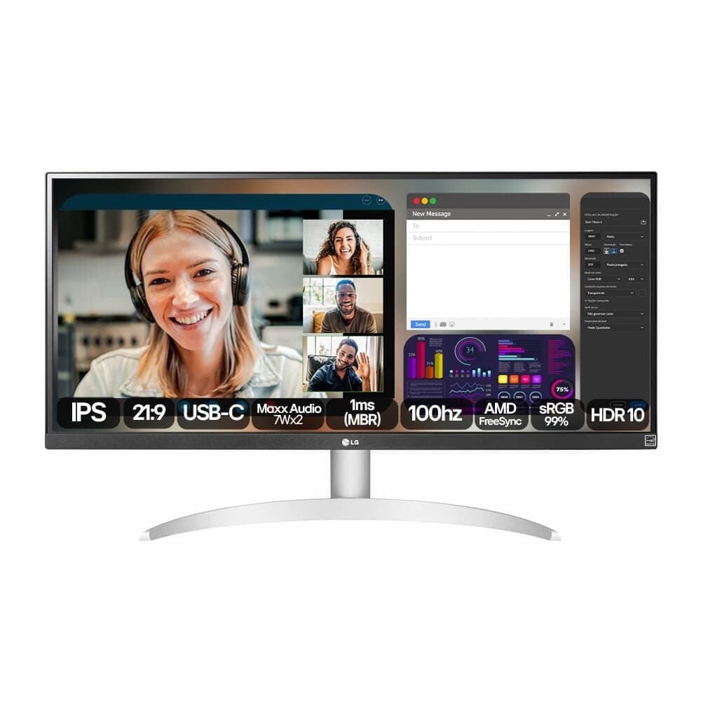 LG 29" UWFHD 100Hz IPS - 29WQ600B-W.AWZM LG 29" UWFHD 100Hz IPS - 29WQ600B-W.AWZM