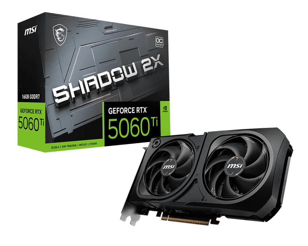 RTX 5060 Ti 16GB MSI RTX 5060 Ti 16GB Shadow 2X OC Plus