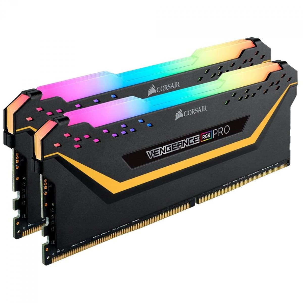 Corsair Vengeance RGB Pro 16GB (2x8GB) DDR4 Corsair Vengeance RGB Pro 16GB (2x8GB) DDR4 3200MHz CL16 Preto - CMW16GX4M2E3200C16-TUF